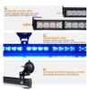 Xprite 31.5 Inch Blue LED Traffic Advisor Strobe Light Bar,