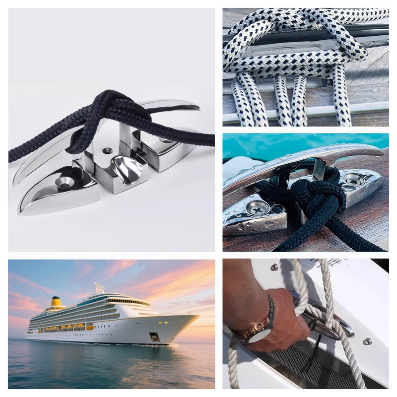 Pacify 2 Pack Folding Boat Cleats 316 Stainless Steel 4.5/5/6