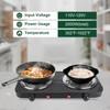 Double Burner Cooktop, 2000W Portable Electric Stove, 5 Level Temperature
