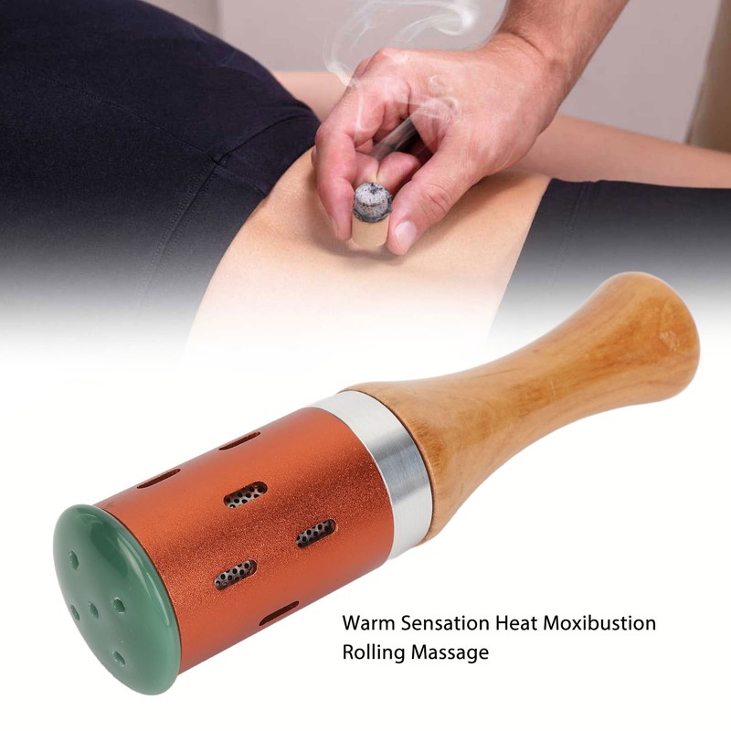 Body Warm Moxibustion Rod Long Handle Rotation Handheld Moxibustion Massaging