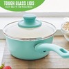 GreenLife Soft Grip 1QT and 2QT Saucepan Set, Healthy Ceramic