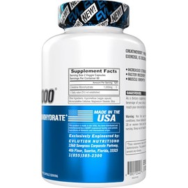 Evlution Nutrition - Cápsulas de monohidrato de creatina, píldoras de creatina antes y después del entrenamiento, píldoras de creatina para hombres y 