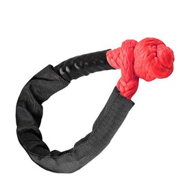 Tiardey 1/2' X 22 Inch (55000LBS) Soft Shackle Synthetic Road Recovery Rope Breaking Strength for Sailing SUV ATV Truck Jeep ​- Red