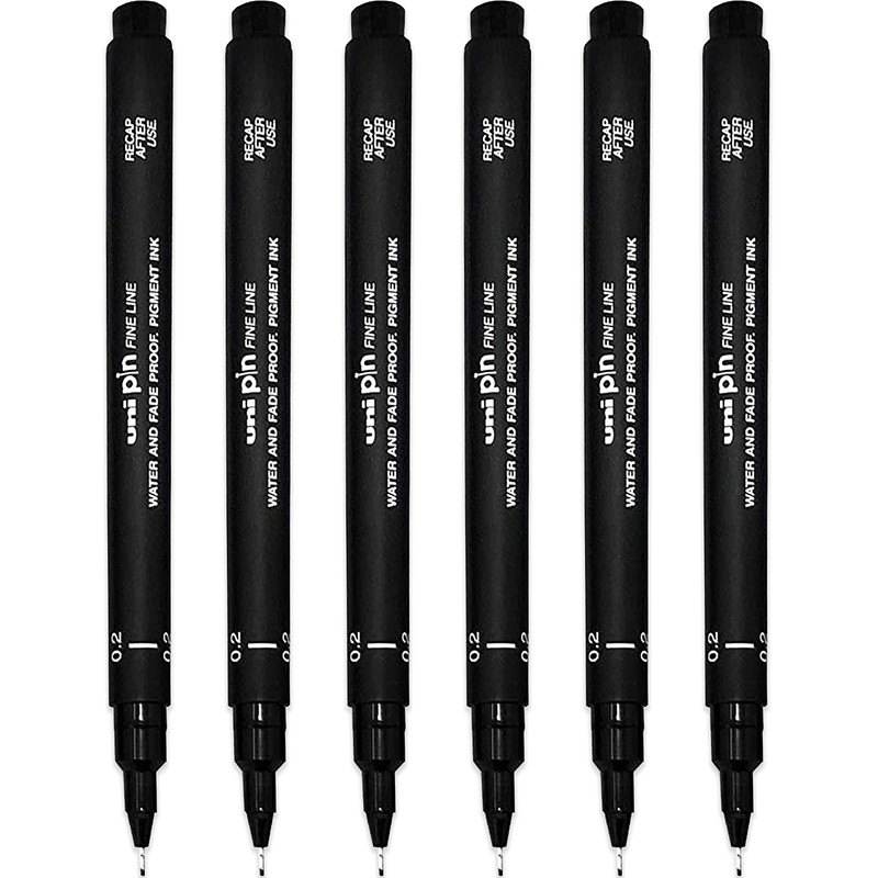uni-ball PIN Fineliners | Black Fine Tipped Writing Pens |