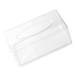 GLEAVI Clear Acrylic Tissue Box Cover Stylish Rectangular Tissue Dispenser for Tidy Storage Bathroom Kitchen Office Versatile Holder Facial Towels Napkins