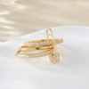 BLBLJERY Safety Pin Gold Stackable Rings for Women Non Tarnish