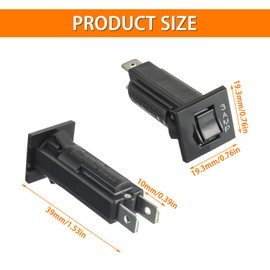 HUAREW W28-XQ1A-3 Thermal Circuit Breaker Fuse, 3 Amp 125/250VAC 50/60Hz 32VDC, W28 Series, Quick Connect, Snap-in (Pack of 2)