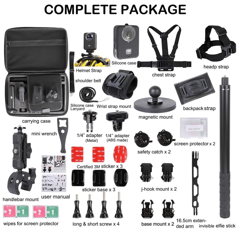 PellKing Accessories Kit for DJI Osmo 360,Included Carrying Case with