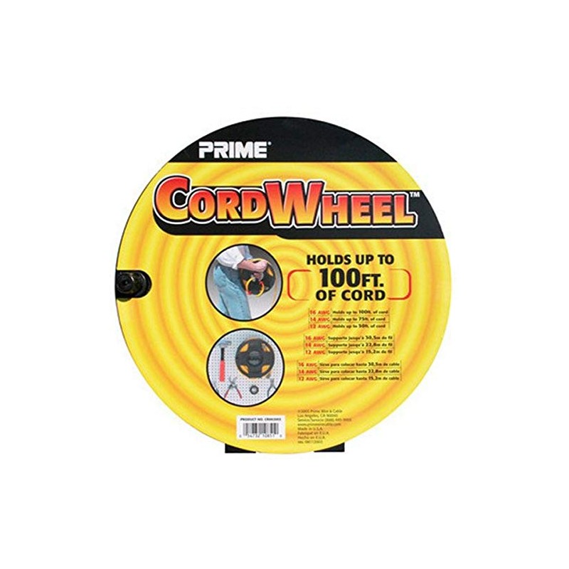 Prime CR002002 Cord Storage Wheel, Black