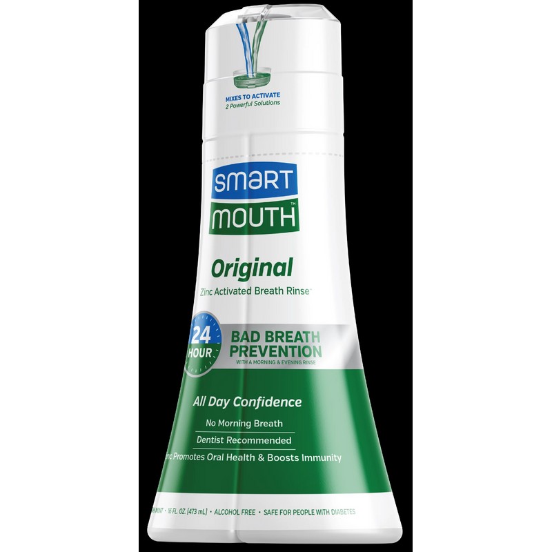 Clean SmartMouth Zinc Activated Oral Breath Rinse Mouthwash Clinical DDS,