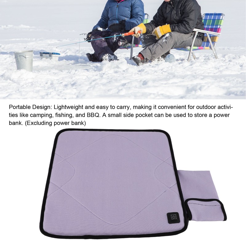 USB Heated Seat Cushion Adjustable Lightweight Heated Stadium Cushion for