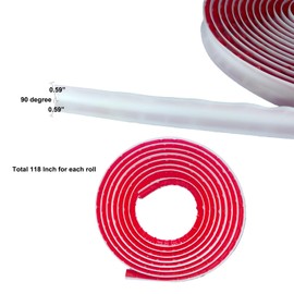 118 Inch Flexible Quarter Round Shoe Molding, Peel and Stick Silicone Trim