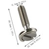 E-outstanding D Ring Hinged Screw 2PCS 1/4-20 Thread D-Ring Stainless