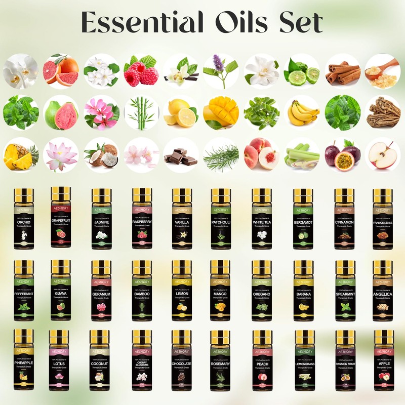 Essential Oil Set 80 Pcs - 100% Natural Essential Oils