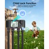 Insoma 4 Zones Sprinkler Timer with Brass Inlet & Outlet,