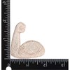 2" Light Brown Embroidered Iron-On Bicep Arm Patch – Strength
