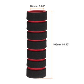 sourcing map Bike Handlebar Grips 0.78" Model Comfortable Non-Slip Grips Sponge Enhanced Grip Shock-Absorption BMX Grips for Mountain Bikes and Scooters, Black-Red