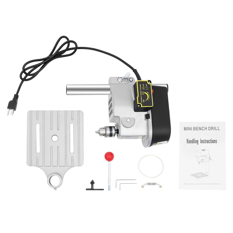 3-Speed Benchtop Drill Press Table, Electric Bench Drilling Machine, Mini