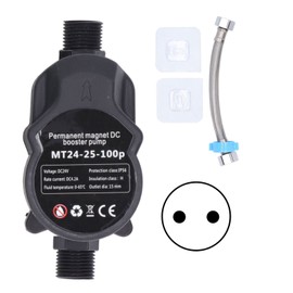 Booster Pump Automatic Water Pressure Shower Boosting Recirculating Wall Mount 24VDC 100‑240V EU Plug