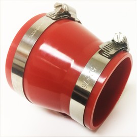 Qi Motorsports 2.5"-3" 2.75"-3" 3"-3.5" 3"-3.25" 3"-3.5" 3.25"-3.5" 63mm 70mm 76mm 85mm 89mm 101mm Reducer Coupler Connectors PVC Rubber with 2 Clamps (3" - 3.25", Red)