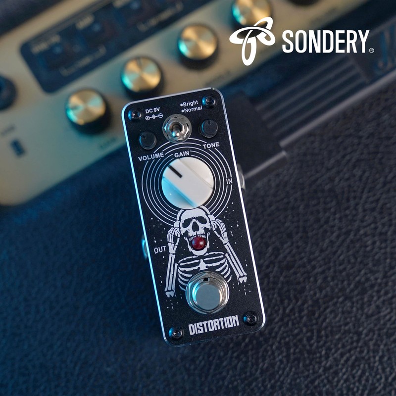 Sondery Distortion Pedal for Guitars, Recreation of 70-80’s Classical British