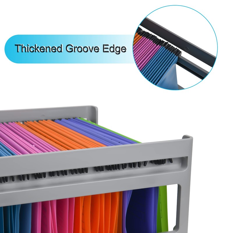 A4 Grey Plastic Hanging Folder Shelf, for Office, Study, Hospital