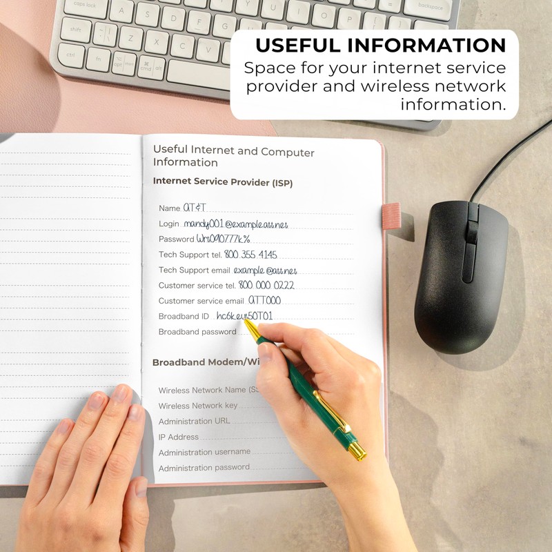 Clever Fox Password Book with alphabetical tabs. Internet Address Organizer