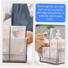 SAFIGLE 2pcs Nail Drill Bit Organizer Display Stand Transparent Nail Tool Storage Box for Manicure Durable Holder and Training