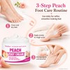 Peach Foot Cream for Dry Rough Feet, Moisturizing Heel Cream