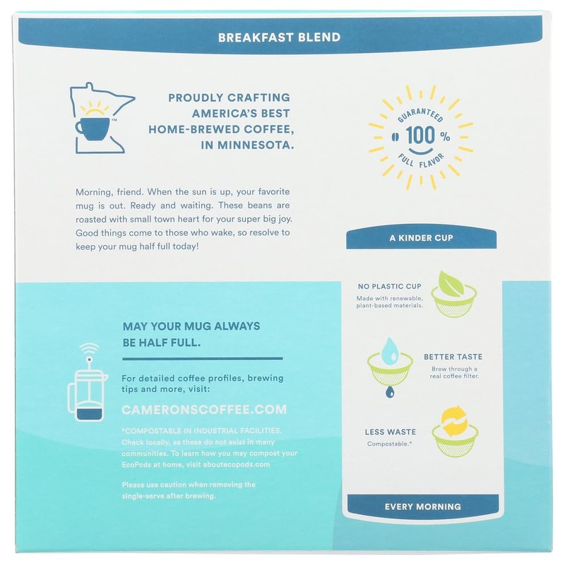 Cameron's Coffee Single Serve Pods, Breakfast Blend, 32 Count (Pack