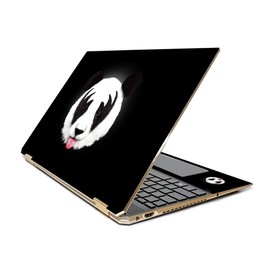 MightySkins Skin Compatible with HP Spectre x360 15.6" Gem-Cut (2019) - Rock N Roll Panda | Protective, Durable, and Unique Vinyl Decal wrap Cover | Easy to Apply| Made in The USA