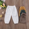 Ursobutegl Toddler Baby Boy Girl Cotton Linen Joggers Pants Elastic