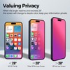 Laooteyy 2 Pcs Dazzling Gradient Colorful Anti-Spy Tempered Glass Screen