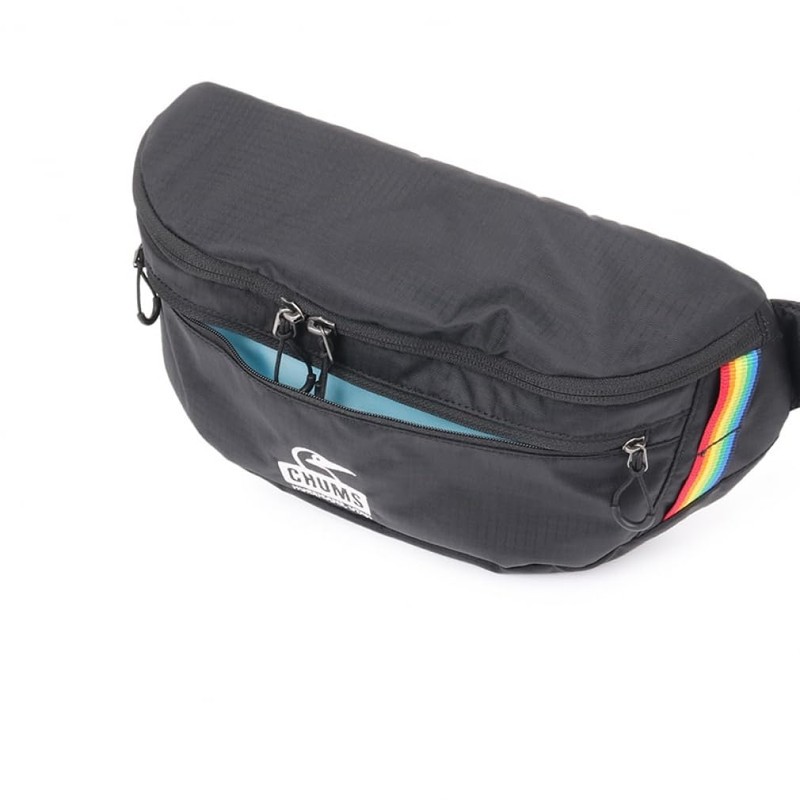 Chums Spring Dale Waist Pack, Black/Rainbow