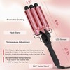 Alure 1 Inch Rose Gold Triple Barrel Curling Iron Fast