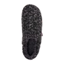 MUK LUKS Men's Marcel Slipper, Ebony/Charcoal, Large