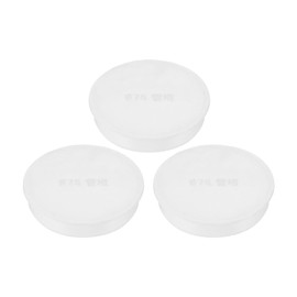 PATIKIL 70mm OD Pipe Hole Plugs, 3 Pack Round Fencing Post Tubing Insert Cover Pipe End Cap for Pipeline Protection, White