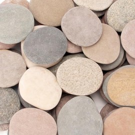 [About 31 PCS - 36 PCS](18.2 Pounds) Painting Rocks,3.2"-4.7" River Rocks,Flat Stones,Craft Rocks,DIY Rocks
