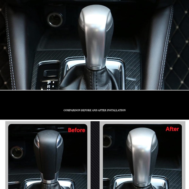 KACEPAR Interior Gear Shift Knob Decorator Cover Trim Red, 2015-2023