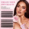 Sixstarhair Individual Eyelashes 80D+100D Thick Cluster Lashes with Bond and