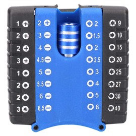 33pc Screwdriver Power Bits Slotted Hex Pozi Phillips Torx + Drill Attachment Tool