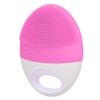 Electric Ultrasonic Silicone Cleansing Device Facial Cleaner Beauty Instrument (Pink)