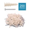 IMScrews 200pcs Plastic Self Drilling Drywall Anchors with Screws Assortment