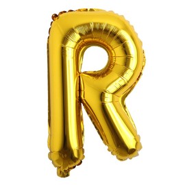 32 inch Letter Balloons Gold Alphabet Number Balloons Foil Mylar Party Wedding Bachelorette Birthday Bridal Shower Graduation Anniversary Celebration Decoration (32 inch R Gold)