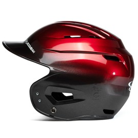 Boombah DEFCON Sleek Metallic Gloss Fade Batting Helmet NOSCAE Metallic Red/Metallic Black - Size Senior 7" - 7 3/4"