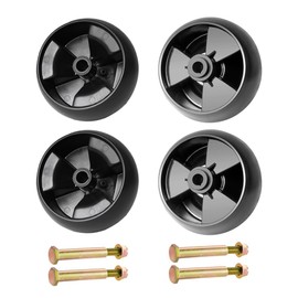 734-04155 Deck Gauge Wheels Kit for Cub Cadet MTD 734-04155 Toro 112-0677, 5 inch Deck Wheel with Shoulder Bolts Locknuts Compatible with most 42" 46'' 48'' 50" and 54" Decks (Pack of 4)