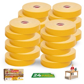XFasten Bulk Double Sided Woodworking Tape 1-inch, 2,592 Feet Total (24-Pack) Residue-Free Removable Double Sided Tape for Woodworking Router Template, Woodworkers CNC Routing Machine