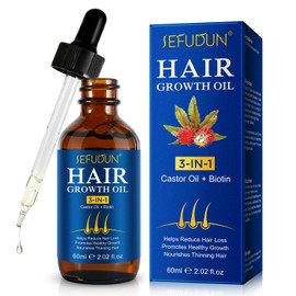 Haarwachstum LöSung, Haarwuchs-öL, EnthäLt Biotin Und RizinusöL, Aktiviert Die Haarfollikel, FöRdert Gesundes Haarwachstum, NäHrt DüNner Werdendes Haar, Hilft Haarausfall Zu Reduzieren 60ml