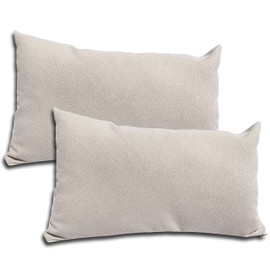 Formalind Set of 2 Sofa Cushions 50 x 30 cm, Decorative Cushions 2 Pieces, Decorative Cushions, Couch Cushions, 2 Covers + 2 Filling Cushions (Beige)