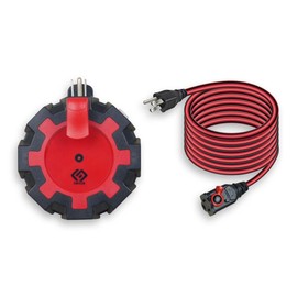 OSKOS 6-Grounded-Outlet Power Hub with Swivel Safety Cover (UL Certified), Outdoor Use, Resettable 15A Circuit Breaker, 25FT Extension Cord with Locking Outlet (ETL Listed). Combo Pack.